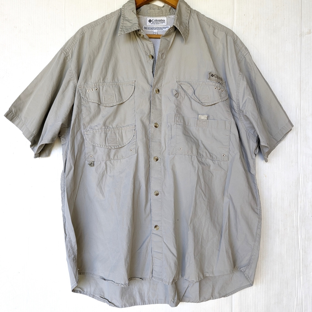 COLUMBIA PFG Vented Fishing Shirt men's large